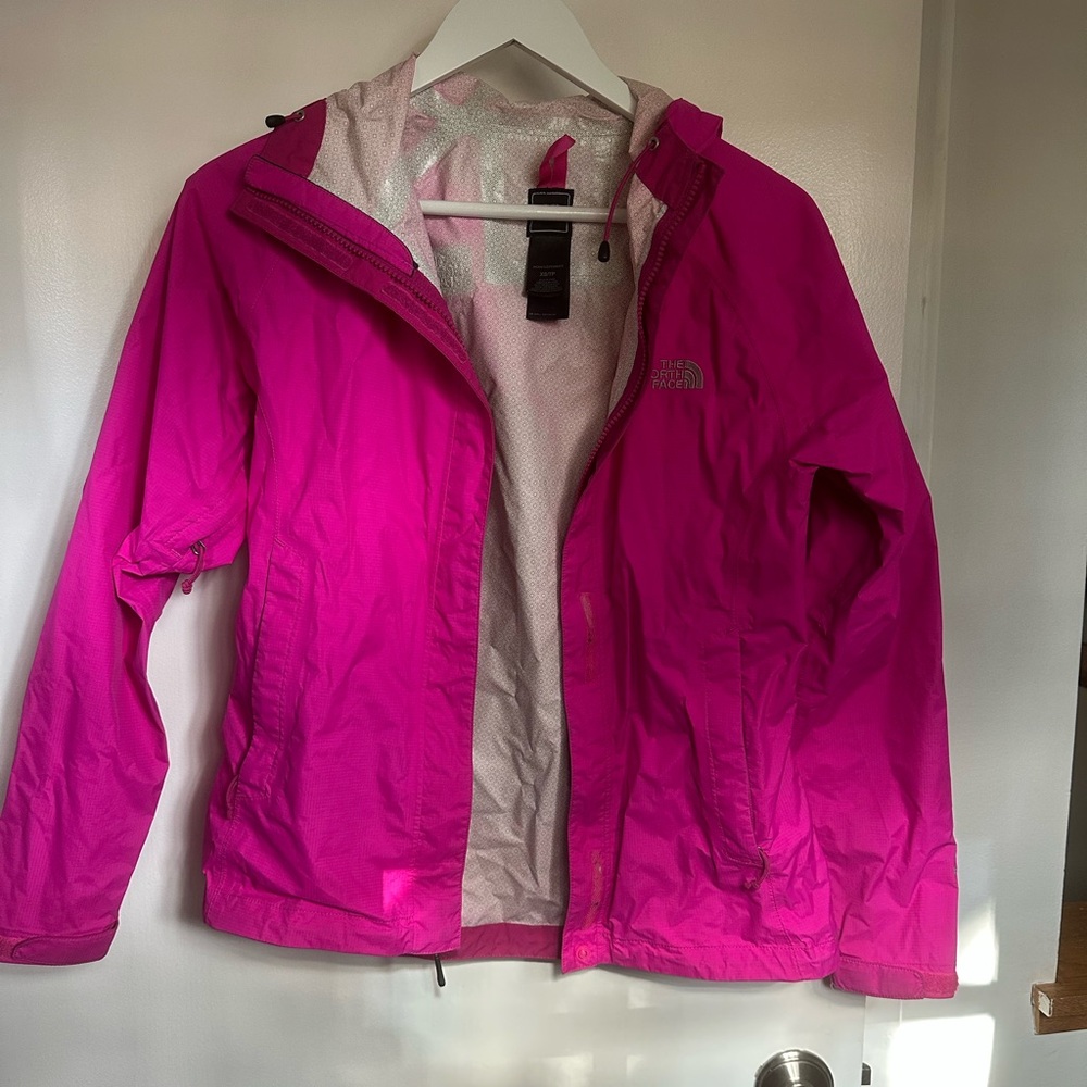 The North Face Fuchsia Pink Waterproof Rain Jacket - Women’s XS